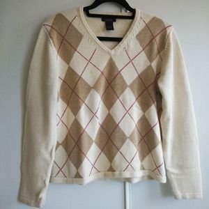 346 Brooks Brothers Cotton Argyle Sweater